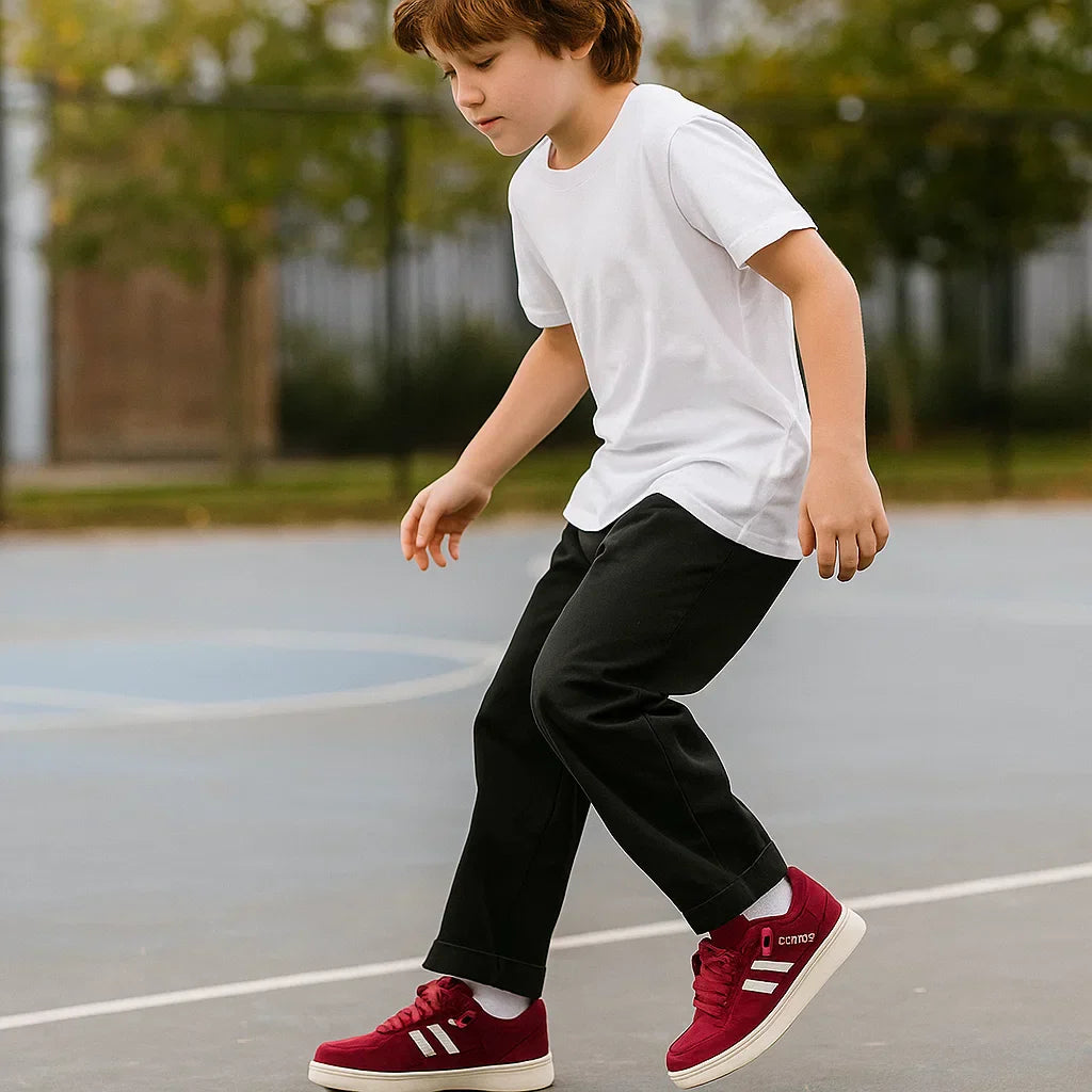 Fashionable and comfortable – burgundy sneakers