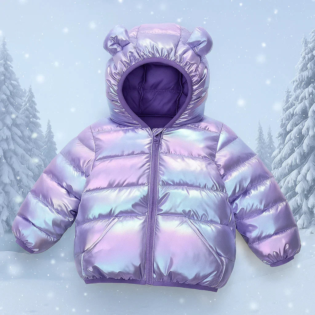 Thick Padded Jacket with Bear Hood