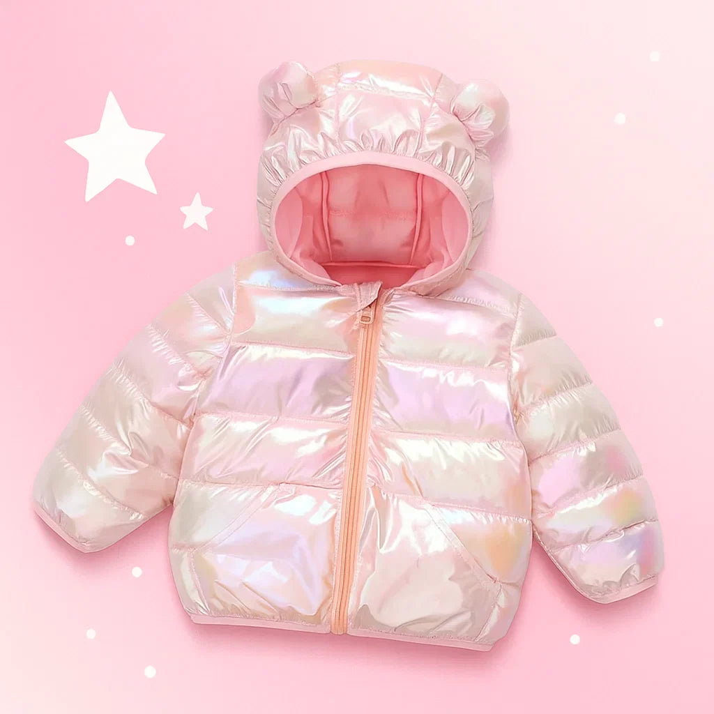 Thick Padded Jacket with Bear Hood