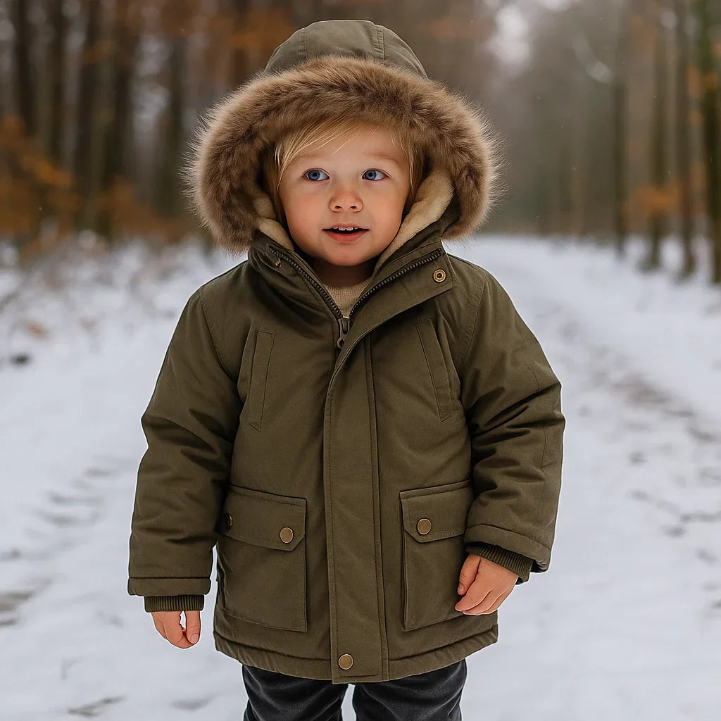 Elegant & Warm – Parka Winter Coat with Fur Collar
