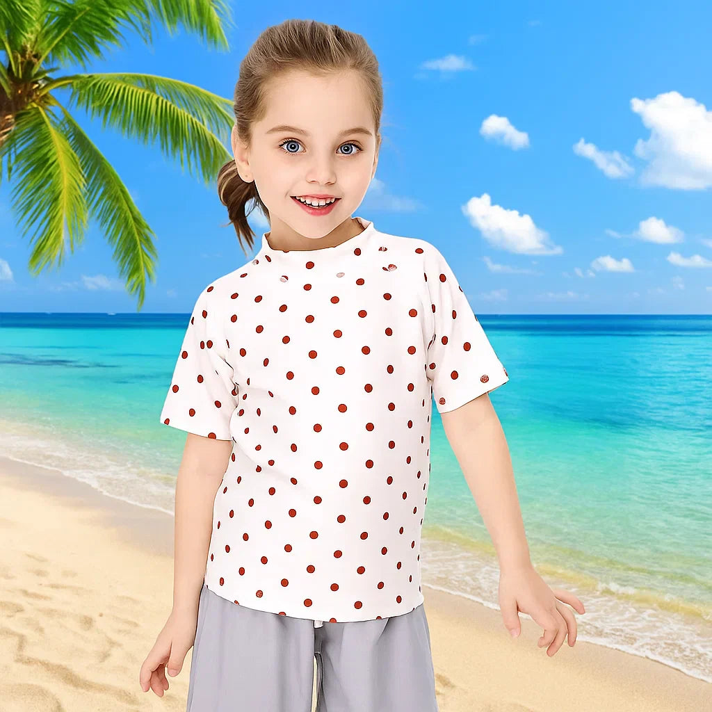 Summery & Protective – Anti-UV Children's Swim Shirt with Short Sleeves