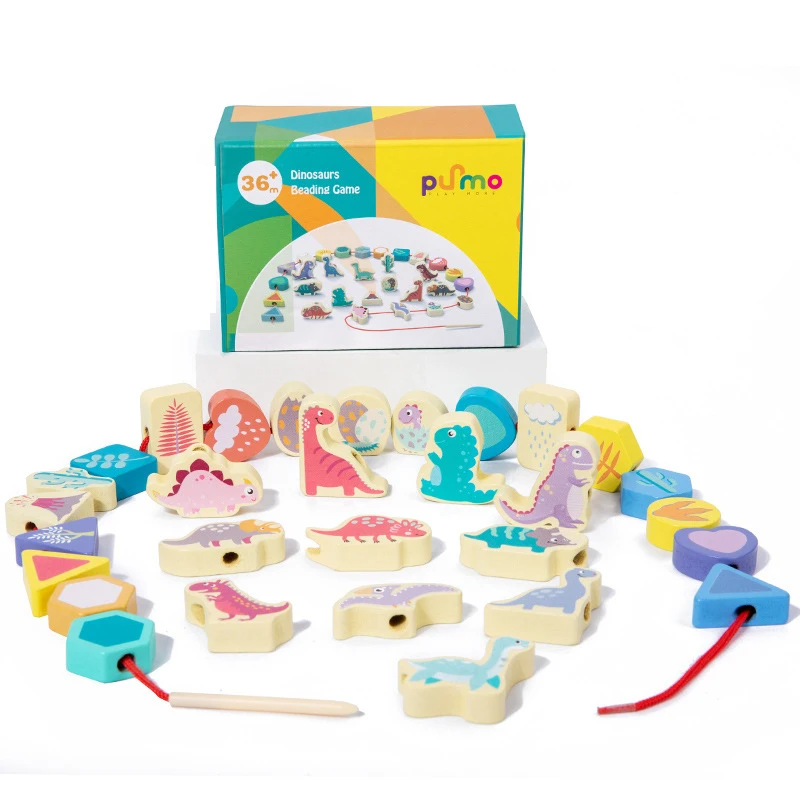 Stacking & threading game - stringing beads