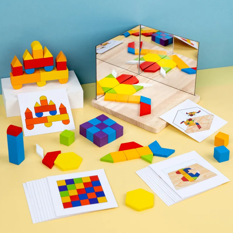 Mirroring & Educational - Puzzle blocks with mirror
