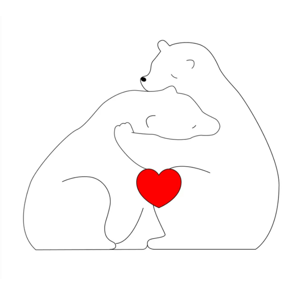 Family Puzzle™ – Custom Mother's Day Gift with a Family of Bears