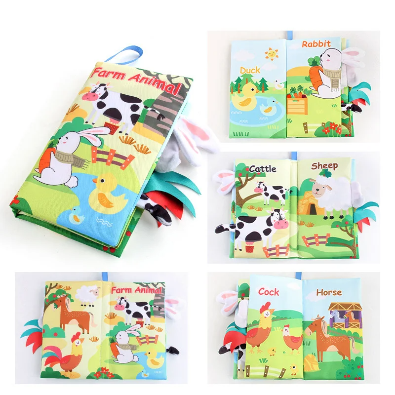 Soft Tail Play - Sensory Animals Baby Booklet
