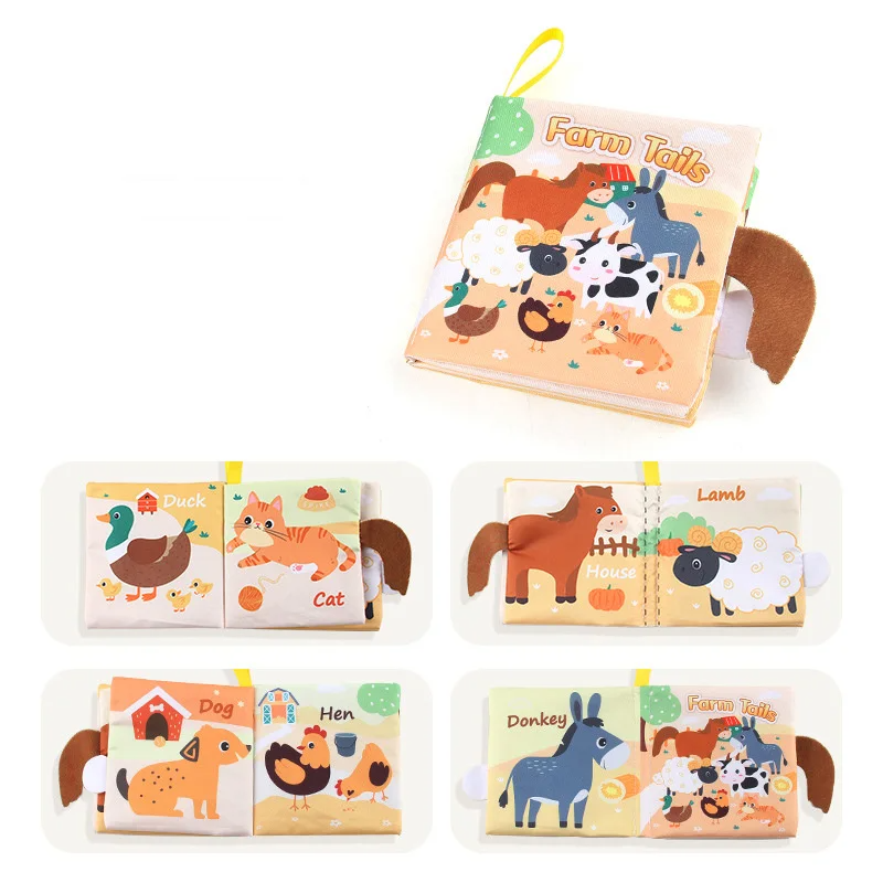 Soft Tail Play - Sensory Animals Baby Booklet