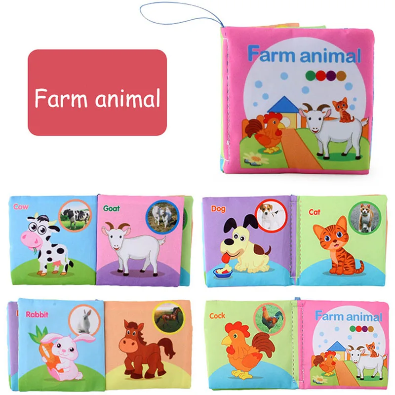 Soft Tail Play - Sensory Animals Baby Booklet