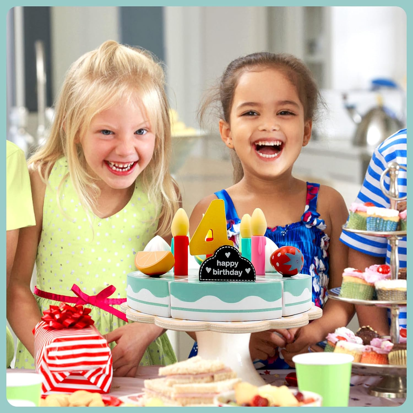 Educational & Play – Wooden Kitchen Set with Cake and Accessories