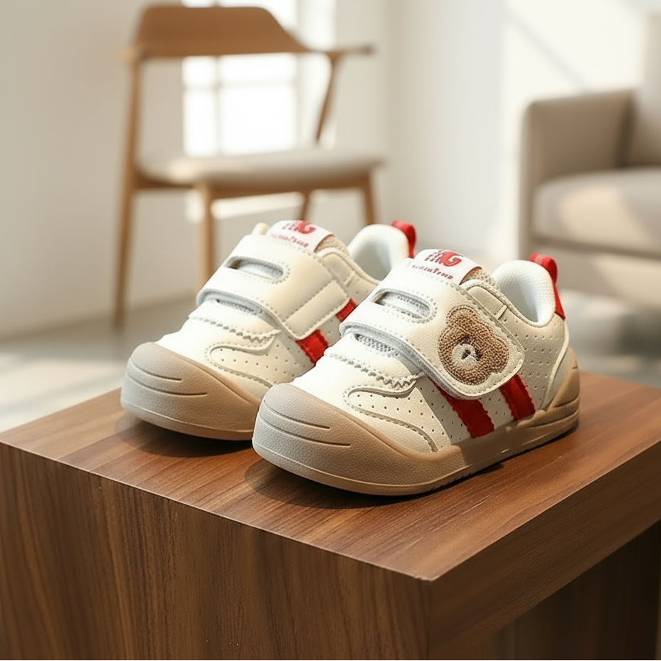 Sturdy & Supple - Velcro Sneakers with bear pattern