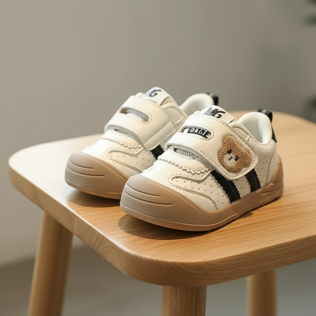 Sturdy & Supple - Velcro Sneakers with bear pattern