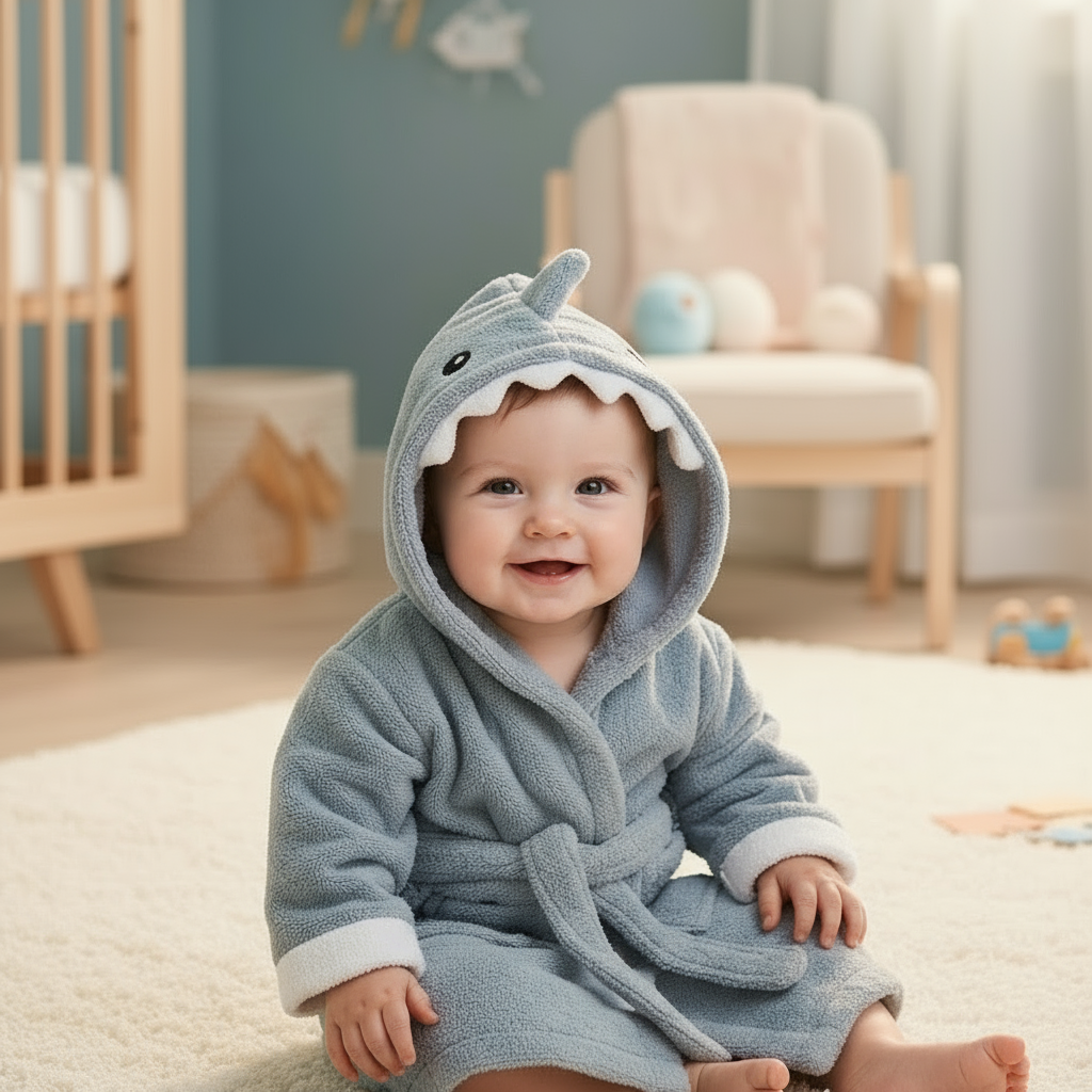 Plush & Absorbent – Bathrobe with Animal Design