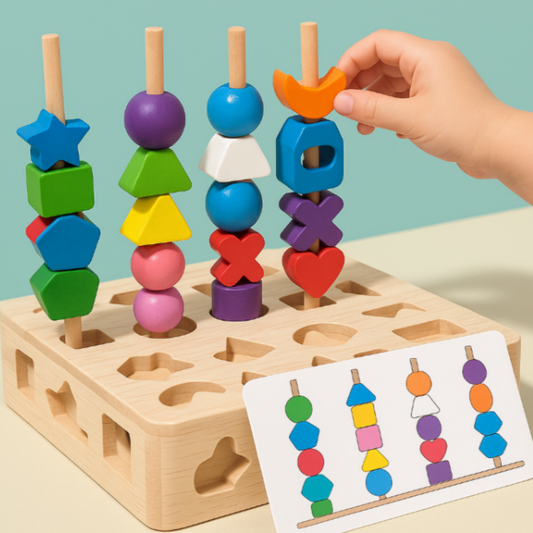 Encourage Creativity & Improve Skills - Colorful Montessori Puzzle Kit