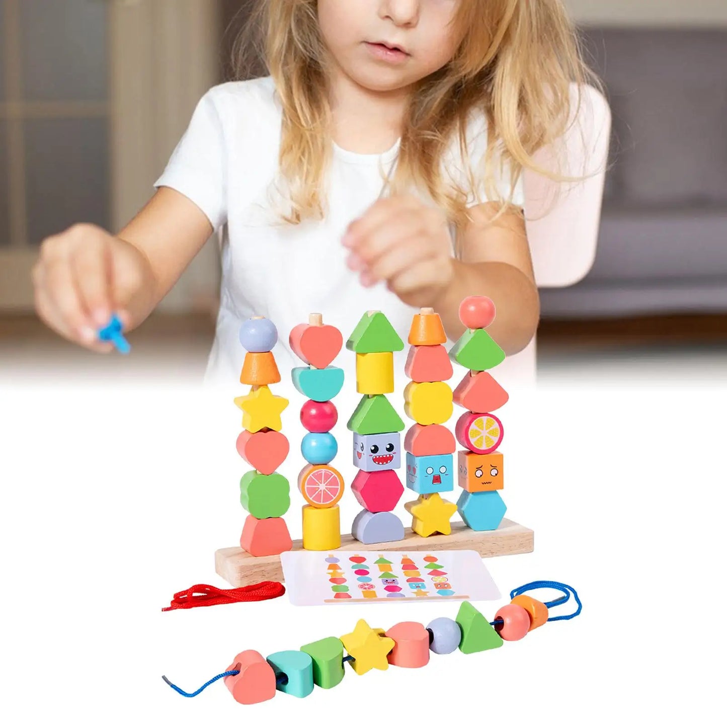 Creates spatial understanding - Wooden Educational Blocks