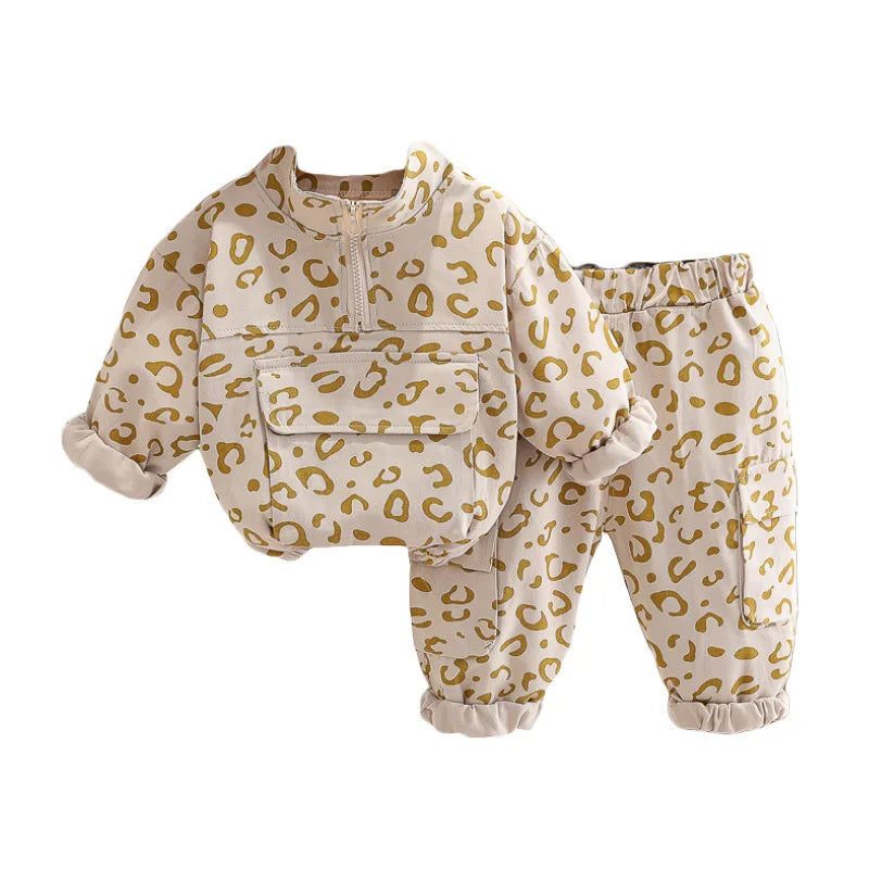 Cool leopard print - 2-piece dress set