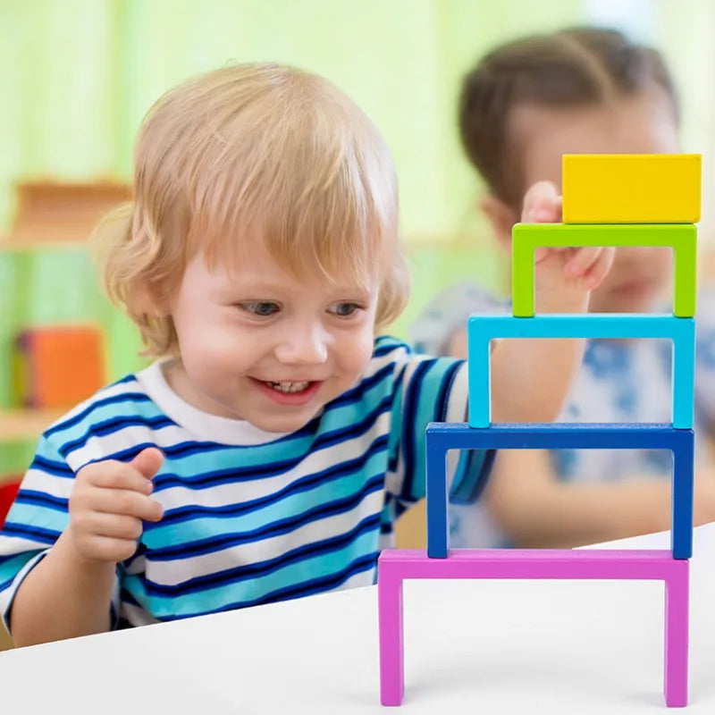 Vibrant Explorations - Rainbow Stacking Toys