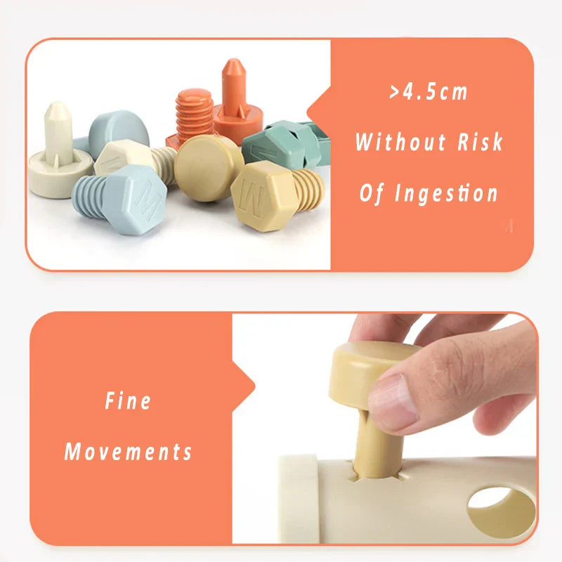 Creativity & Motor Skills - Montessori Sliding and Screwing Play
