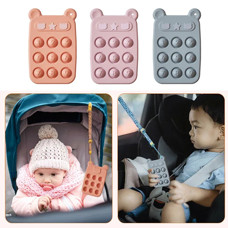 Teething ring & Fidget toy in 1 - Silicone Fidget Phone