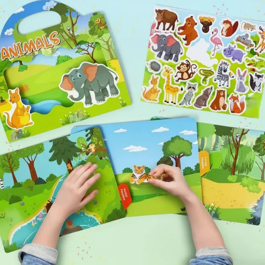 Vibrant & Educational - Reusable Sticker Book