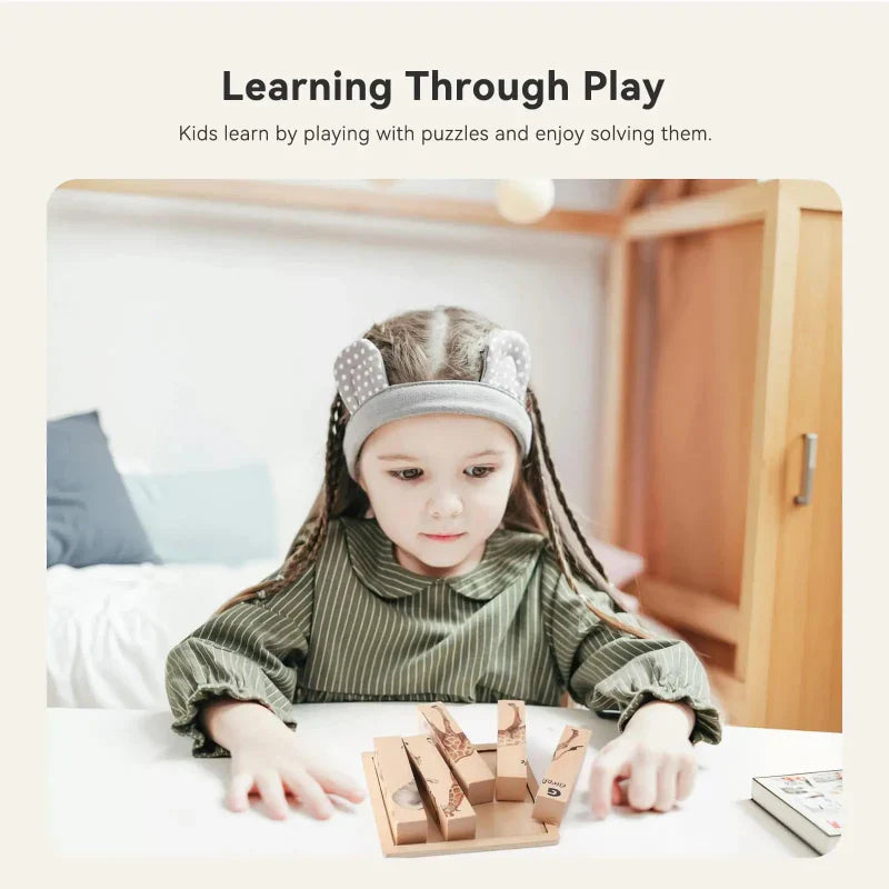 Wood & Engaging – Animal Block Puzzle