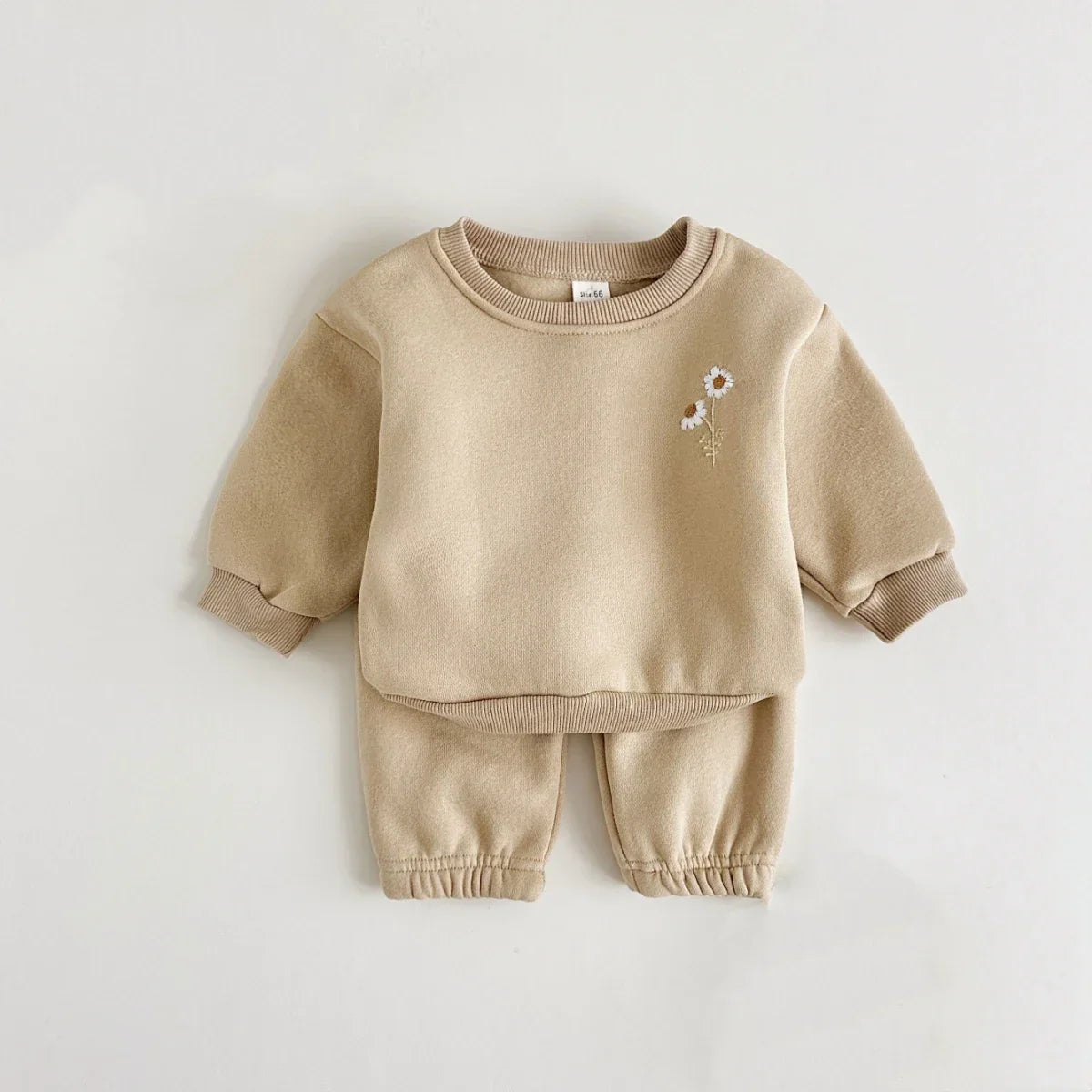Warm & Comfortable - Tracksuit with Floral Embroidery