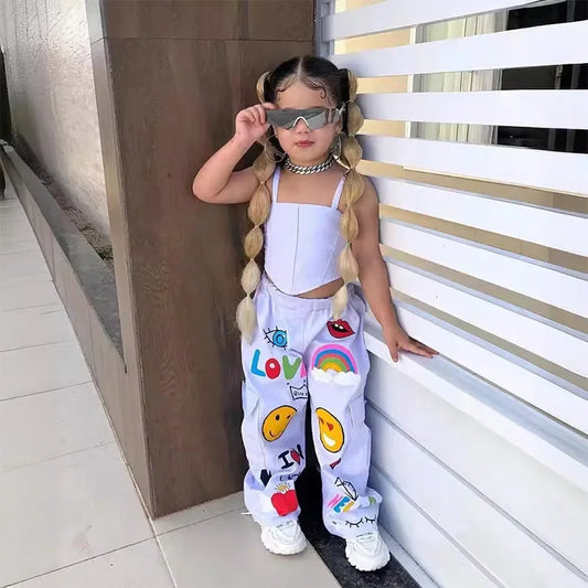 Children Fashionable tank top & pants set