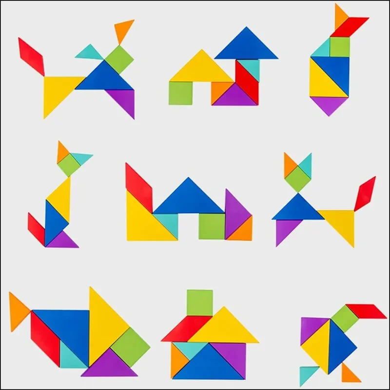 Stimulate Logical Thinking - Wood Tangram Puzzle