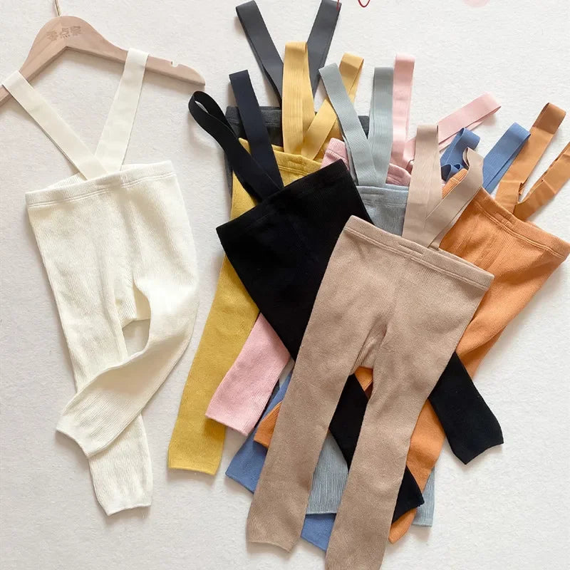 Soft & Comfortable - Children Leggings with Suspenders