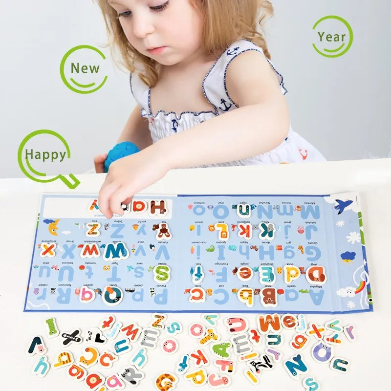 Learn English words & math – Alphabet & Numbers Brain-teaser Book