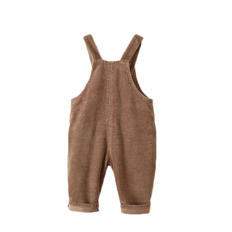 Comfortable and stylish – Ribbed fabric dungarees