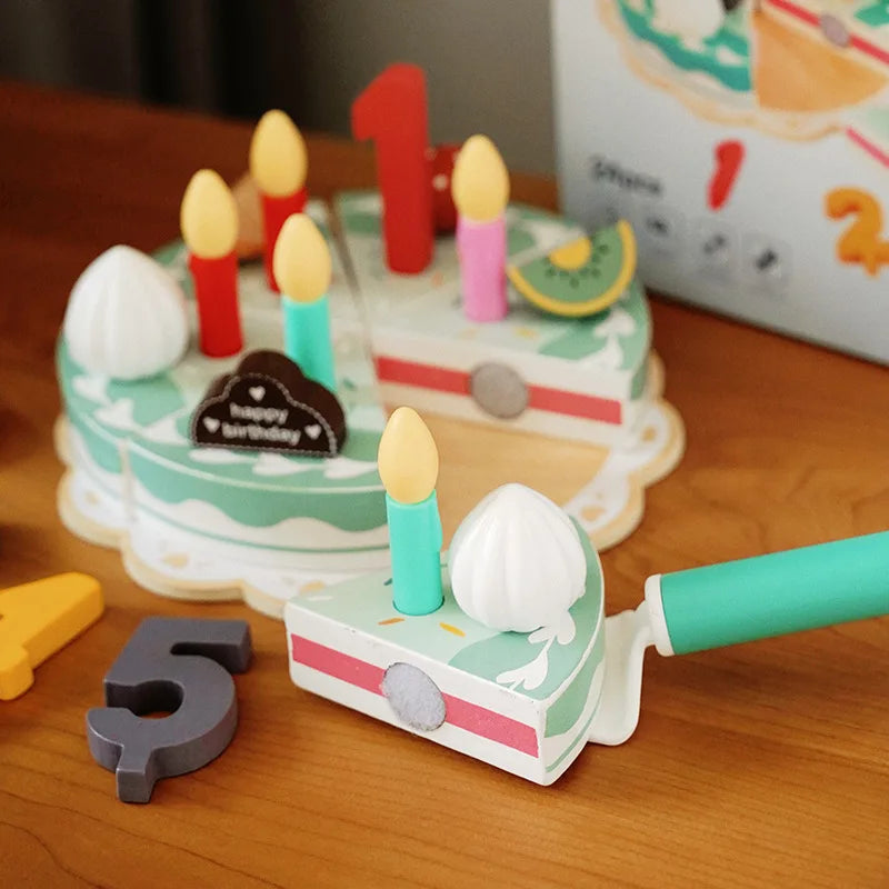 Educational & Play – Wooden Kitchen Set with Cake and Accessories