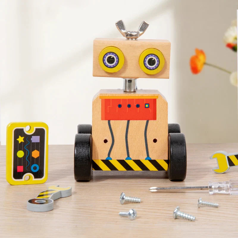 Build & Play - Wood Construction Robot