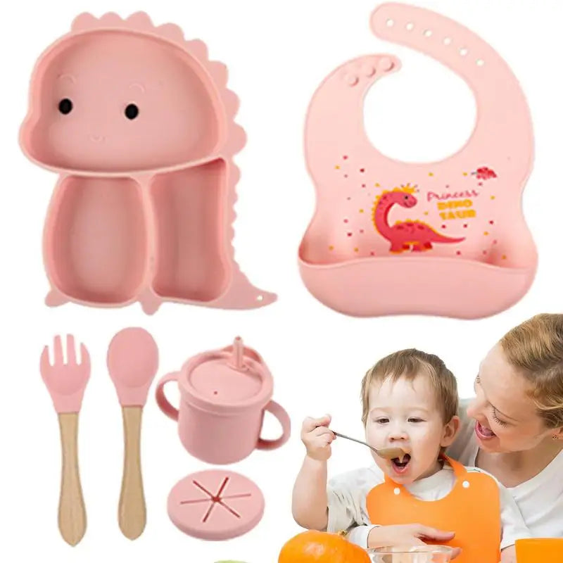 7-piece set - Silicone Children's Tableware
