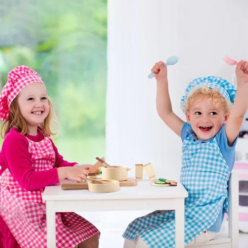 Mini-Chefs On The Move - Wooden Play Kitchen Kit