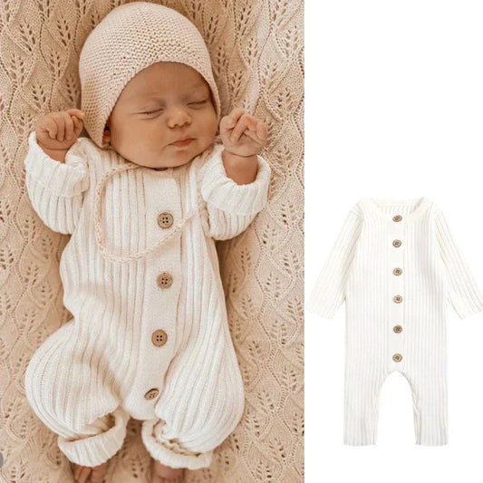 Plush 'Knitted' Cotton Fabric - Knitted Romper
