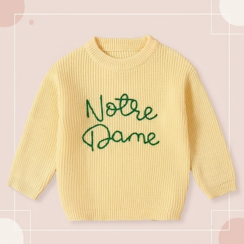 Comfortable & Playful – 'Notre Dame' Sweater