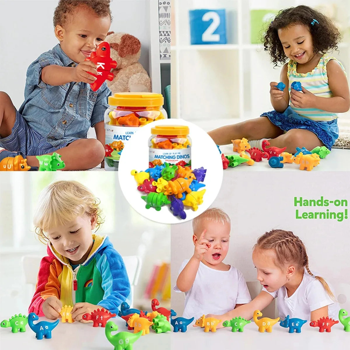 Matching Dino's – Play & Educational - Alphabet And Numbers Dino Game