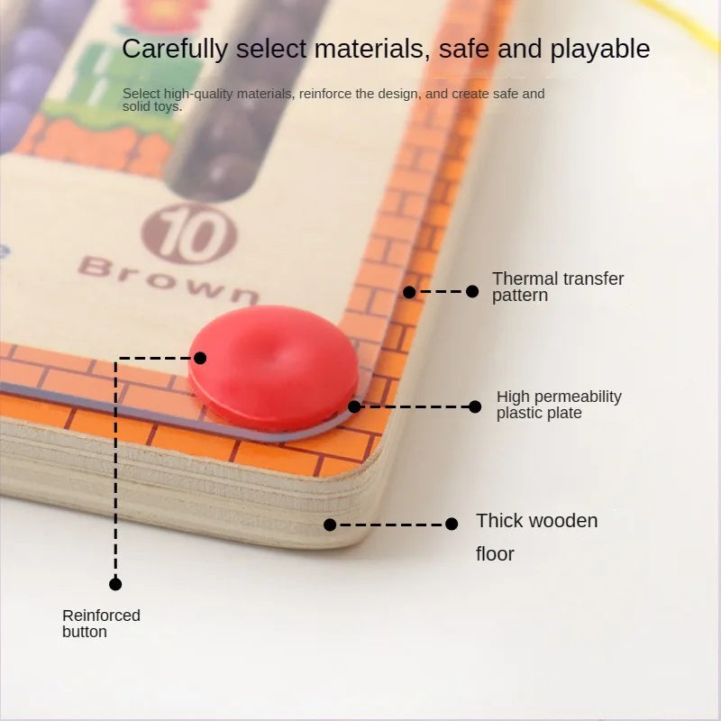 Colorful Counting Play - Wooden Magnetic Puzzle