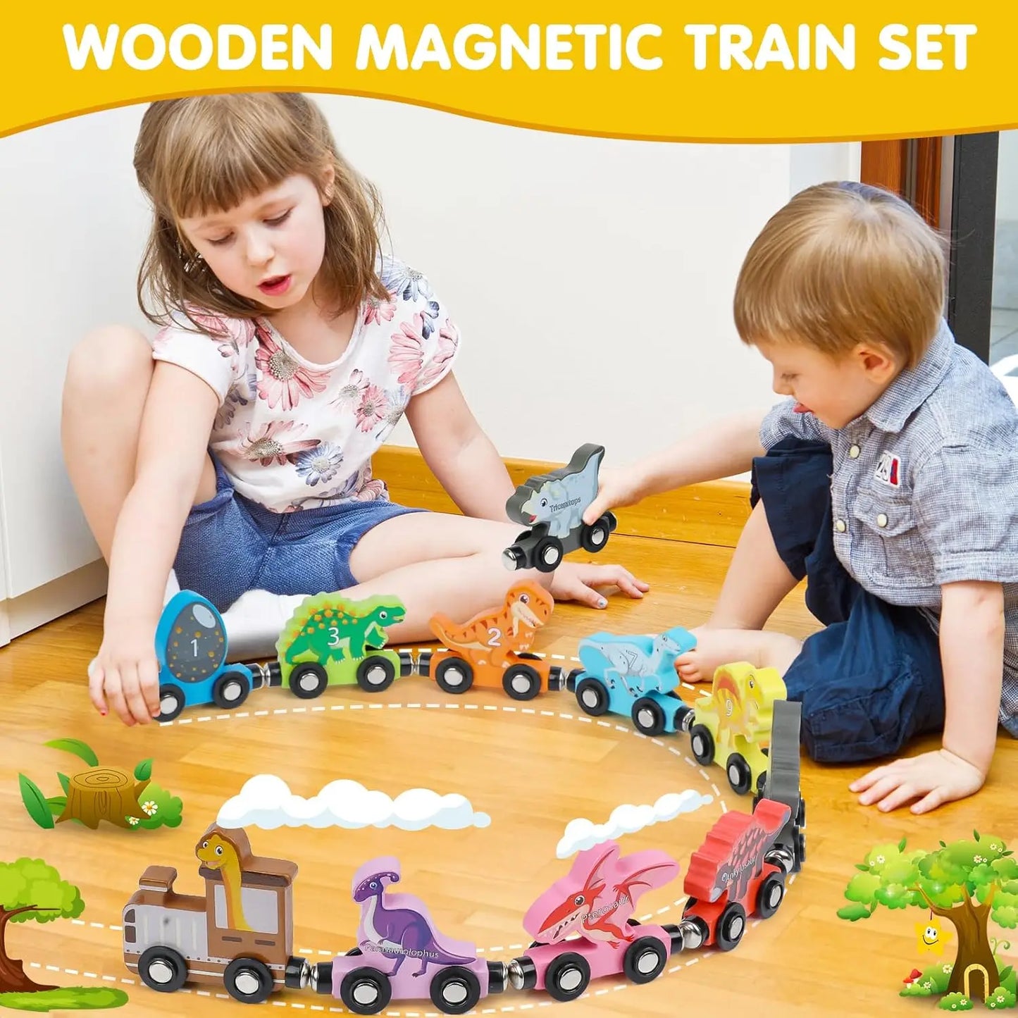 Colors & Shapes - Wood Train Toys
