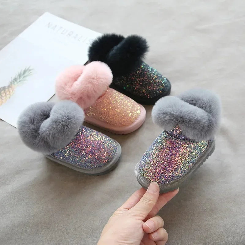 Warm & Stylish - Glitter Children's Winter Shoes