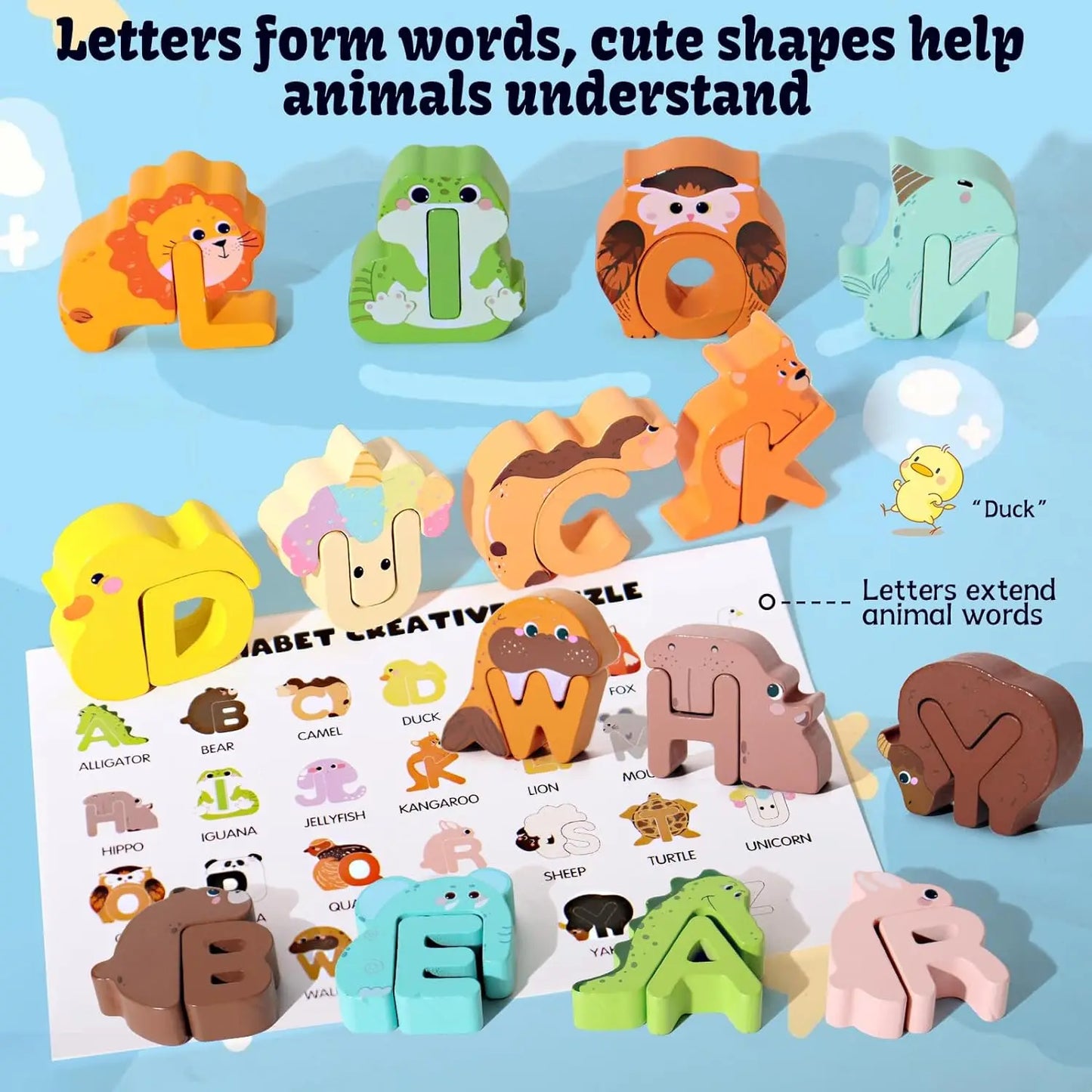 Playful & Educational – Animal Alphabet Brain-teaser for Children