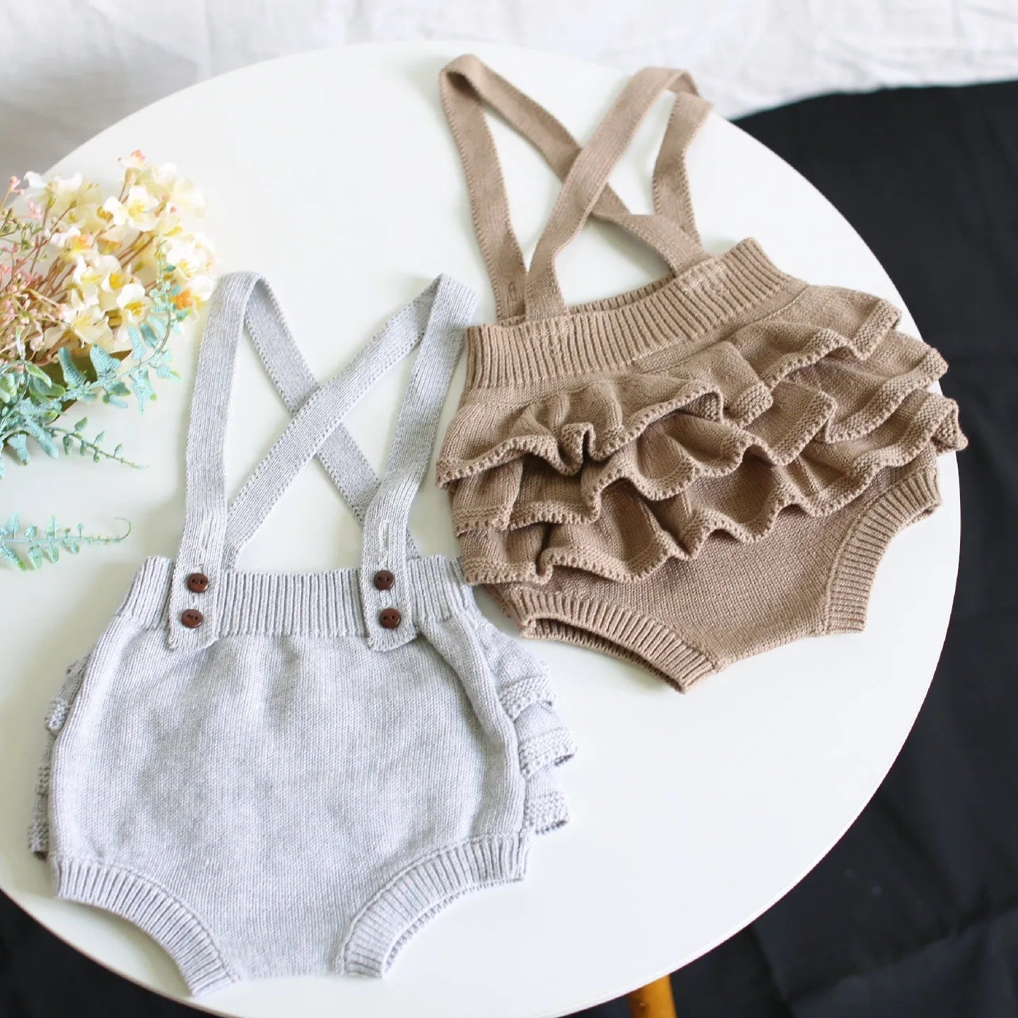 Cute Knitted Infant Romper
