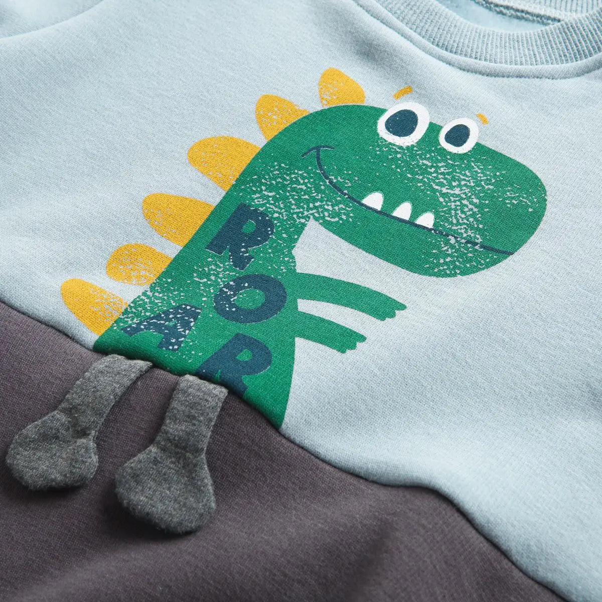 Plush Fleece Onesie with Dino Print