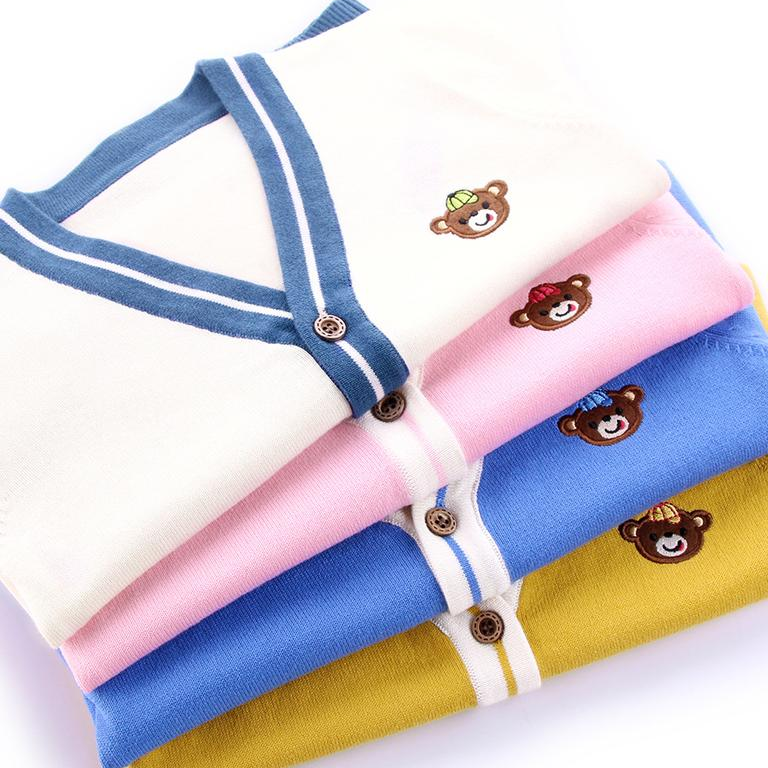 Warm & Trendy – Knitted Cardigan with Bears