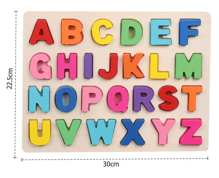 Wood & Educational – 3D letter puzzle