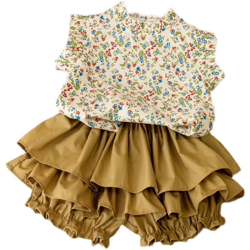 Summer Floral - Floral Print Top & Skirt