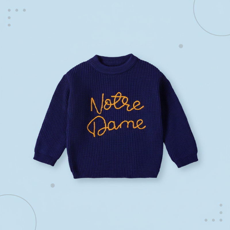 Comfortable & Playful – 'Notre Dame' Sweater