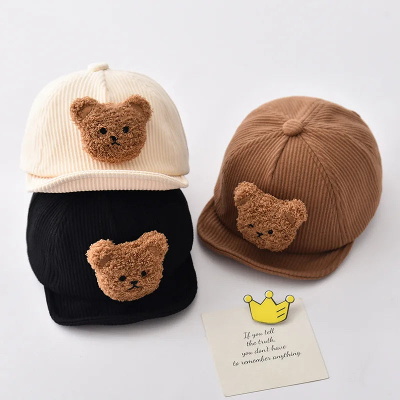 Cool & Cute - Corduroy Children's Bear Cap