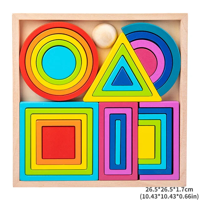 Vibrant Explorations - Rainbow Stacking Toys