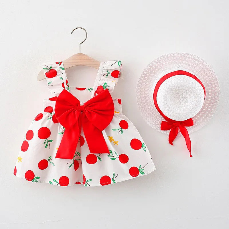 Sweet & Summery - Fruit Dress (includes FREE straw hat)