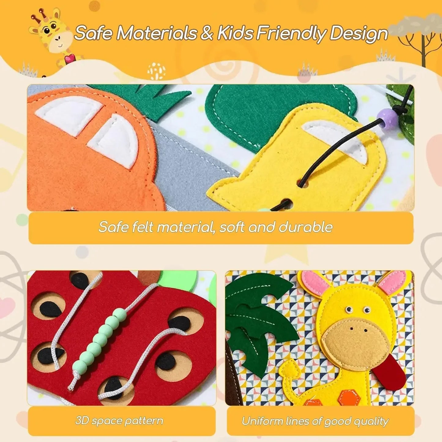 Feel & Discover - Felt Book Animals
